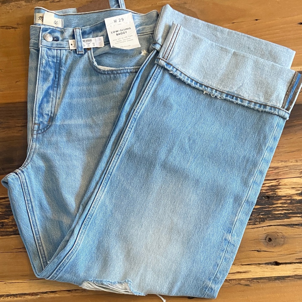 Madewell Low Slung Baggy Jeans Size 29 NWT